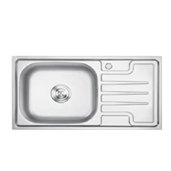 Single bowl sink with drainboard