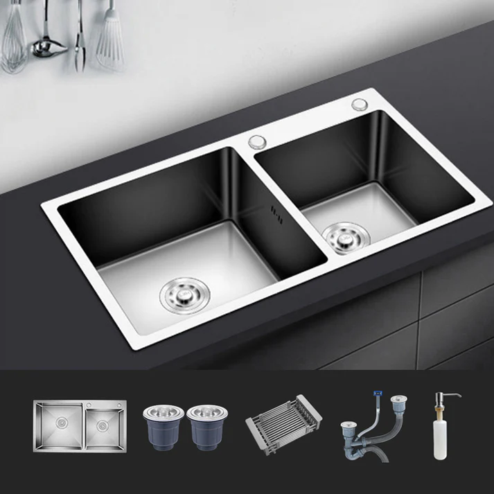 Double bowl sink Silver